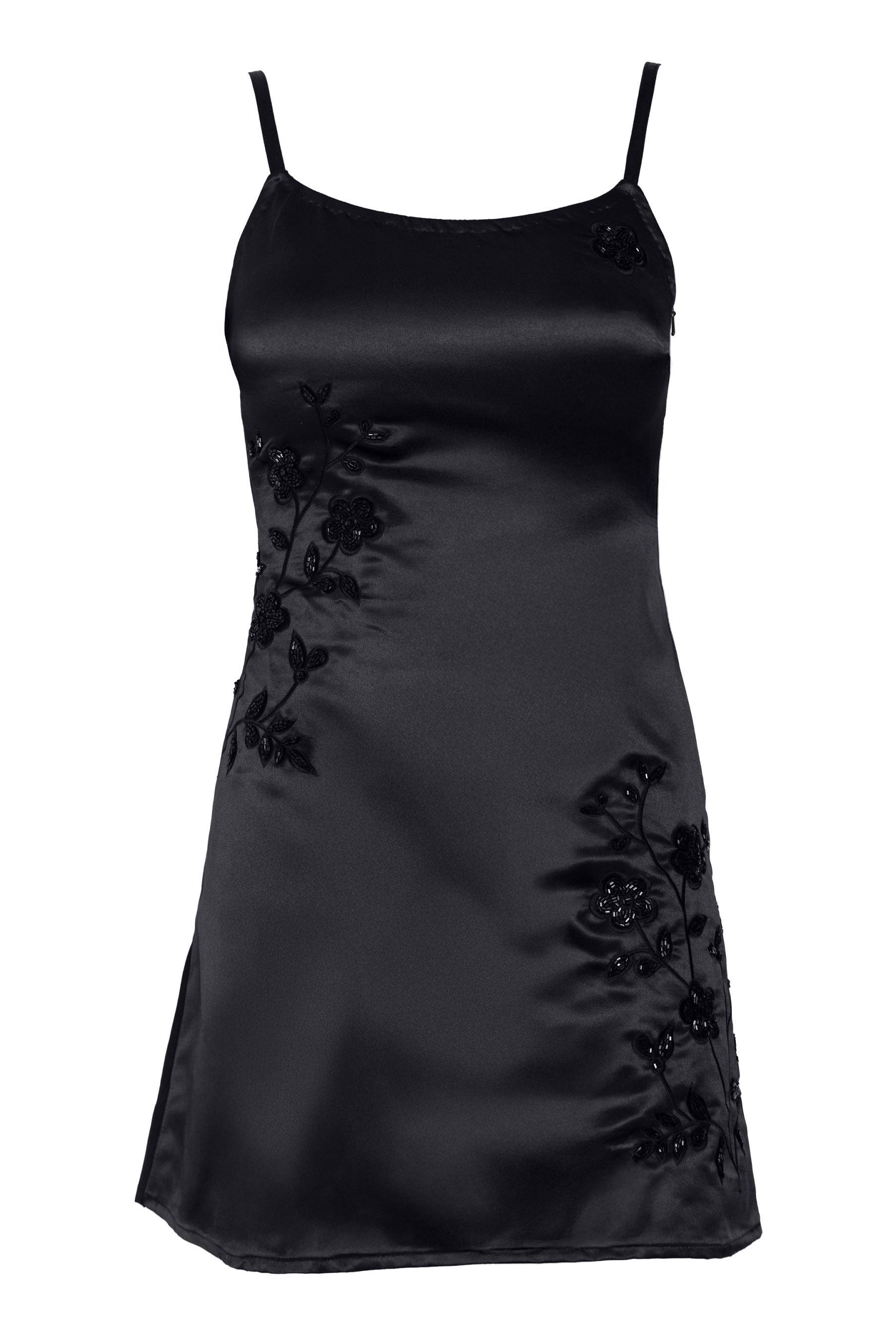 Fleur Luxe Satin-Feel Mini Dress
