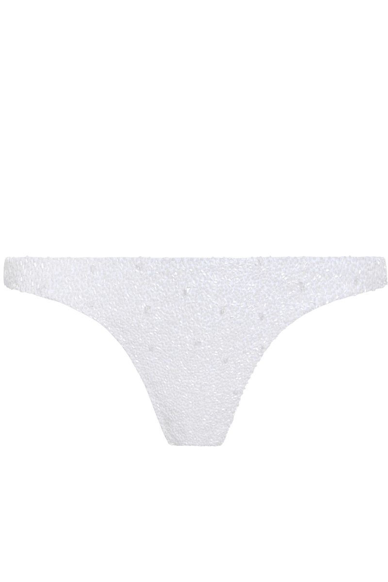 Forever Hand-Beaded Embellished Bikini Bottom - Self-Adore