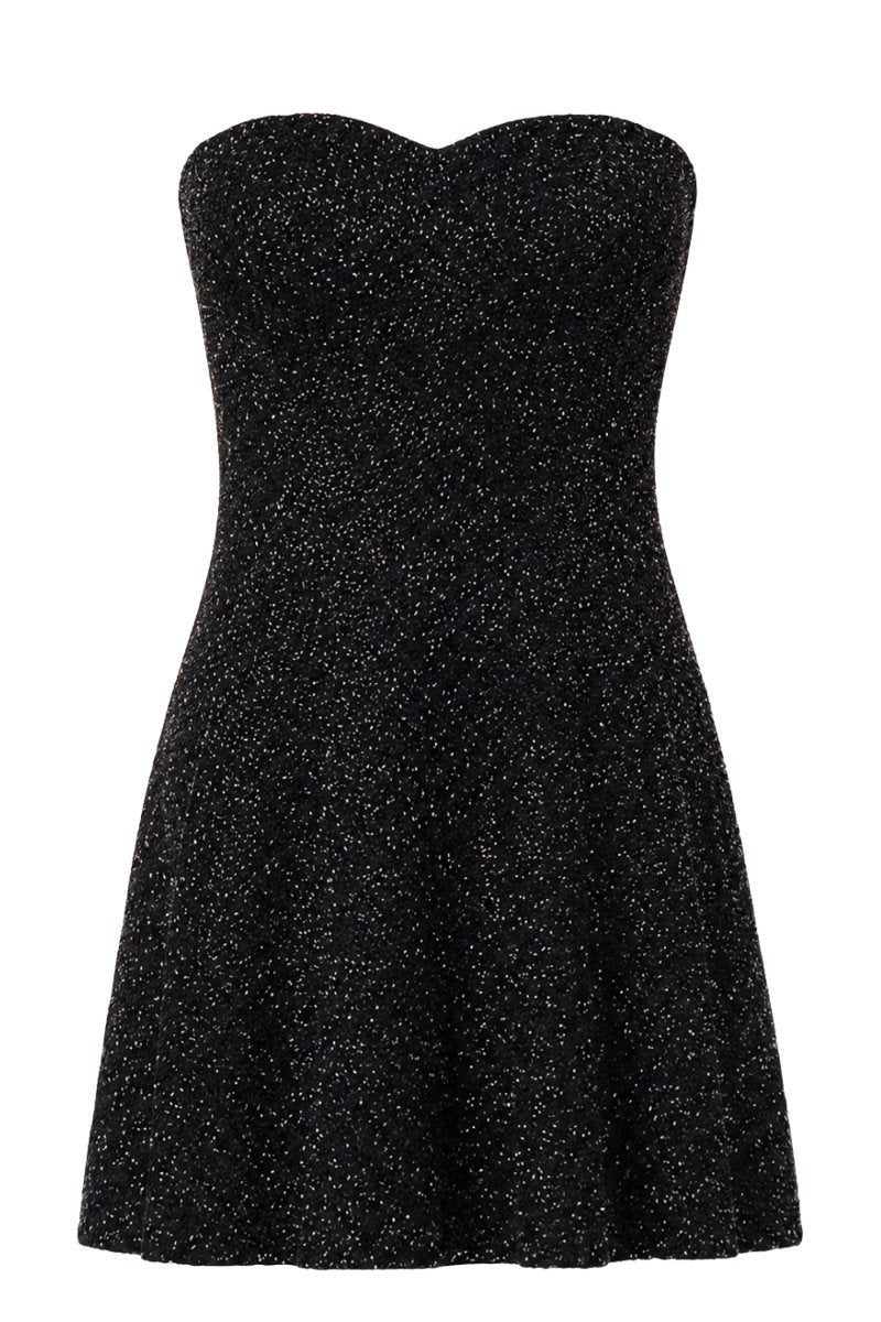 Midnight Hand-Beaded Embellished Mini Dress - Self-Adore