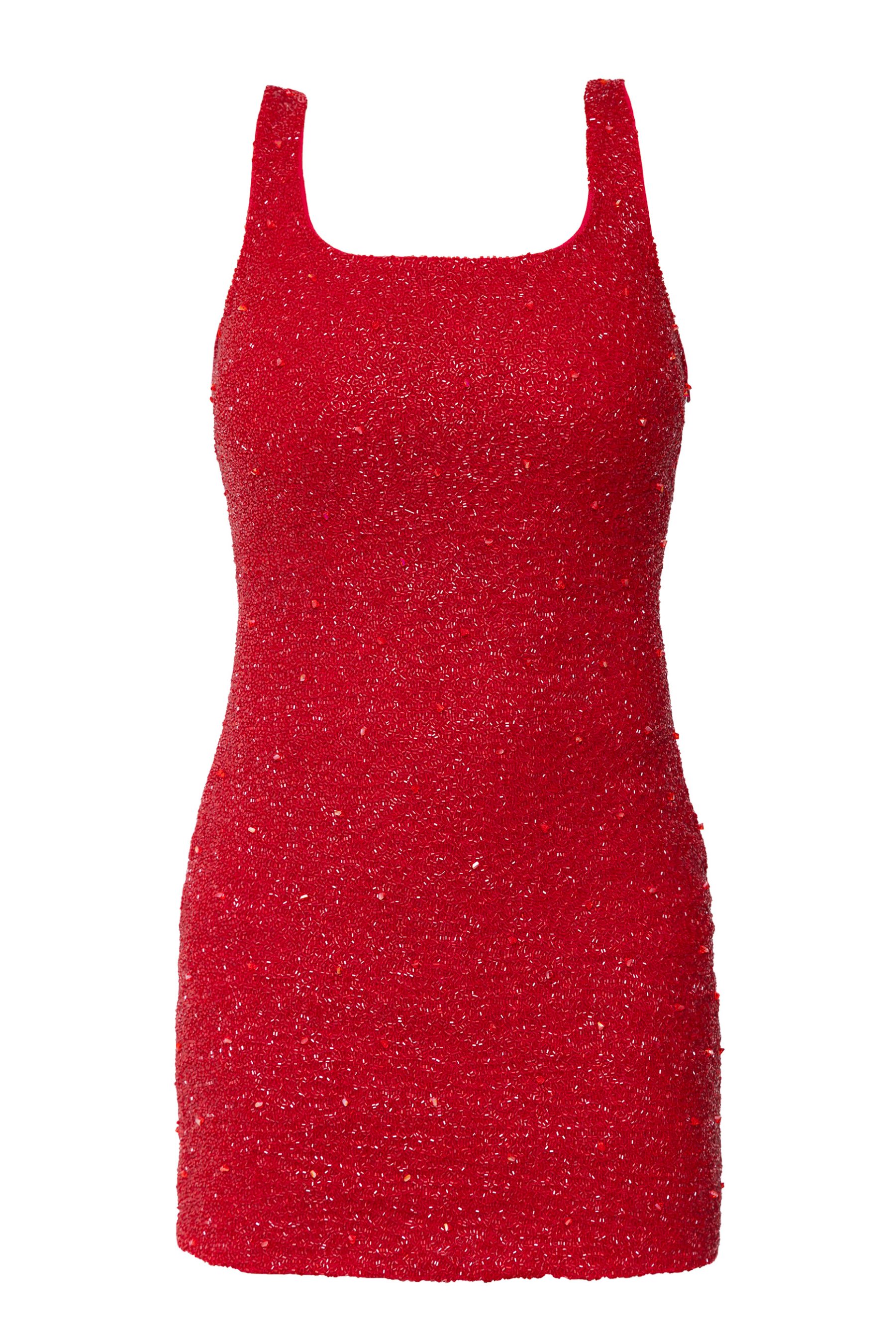 Ruby Hand-Beaded Embellished Mini Dress