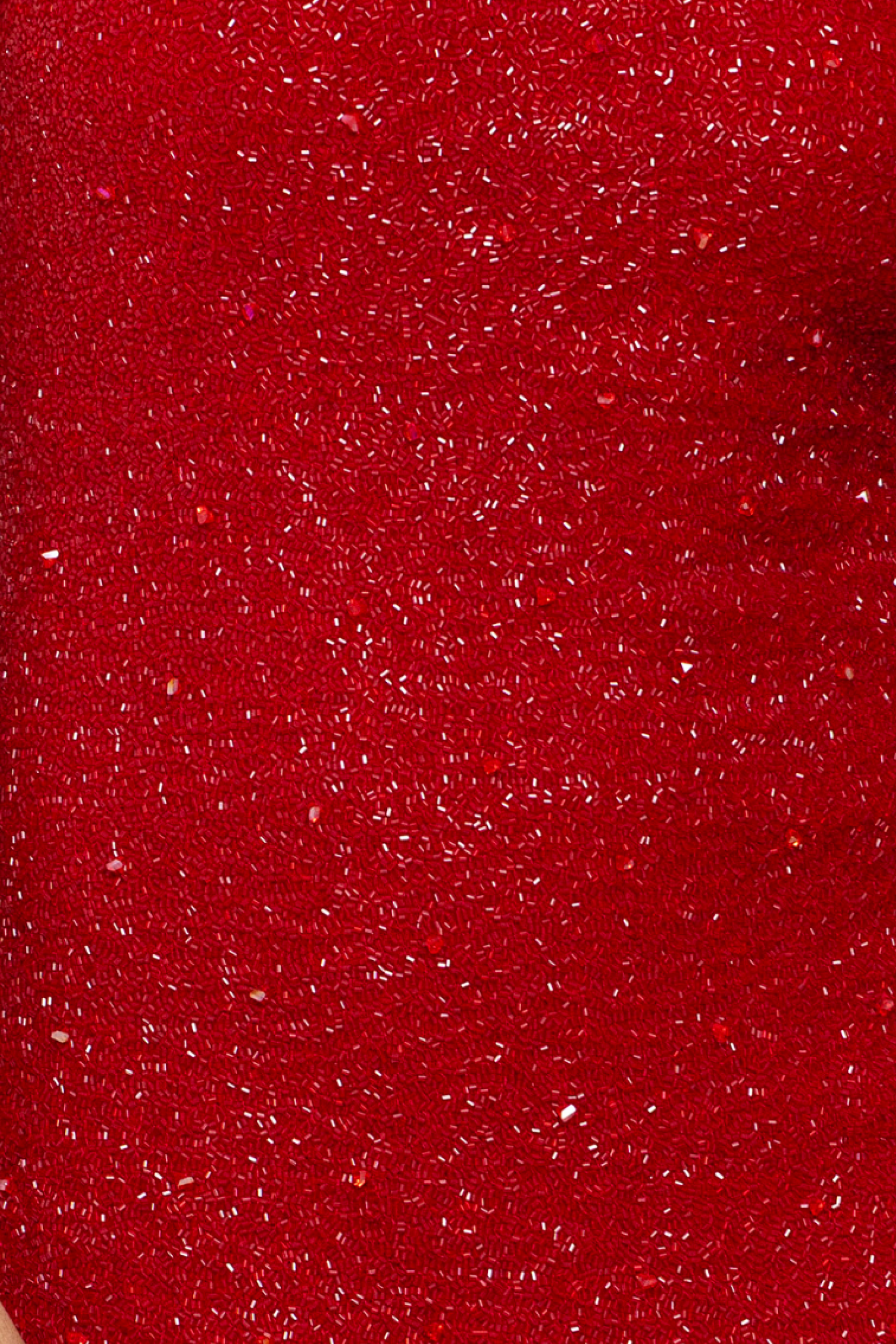 Ruby Hand-Beaded Embellished Mini Dress