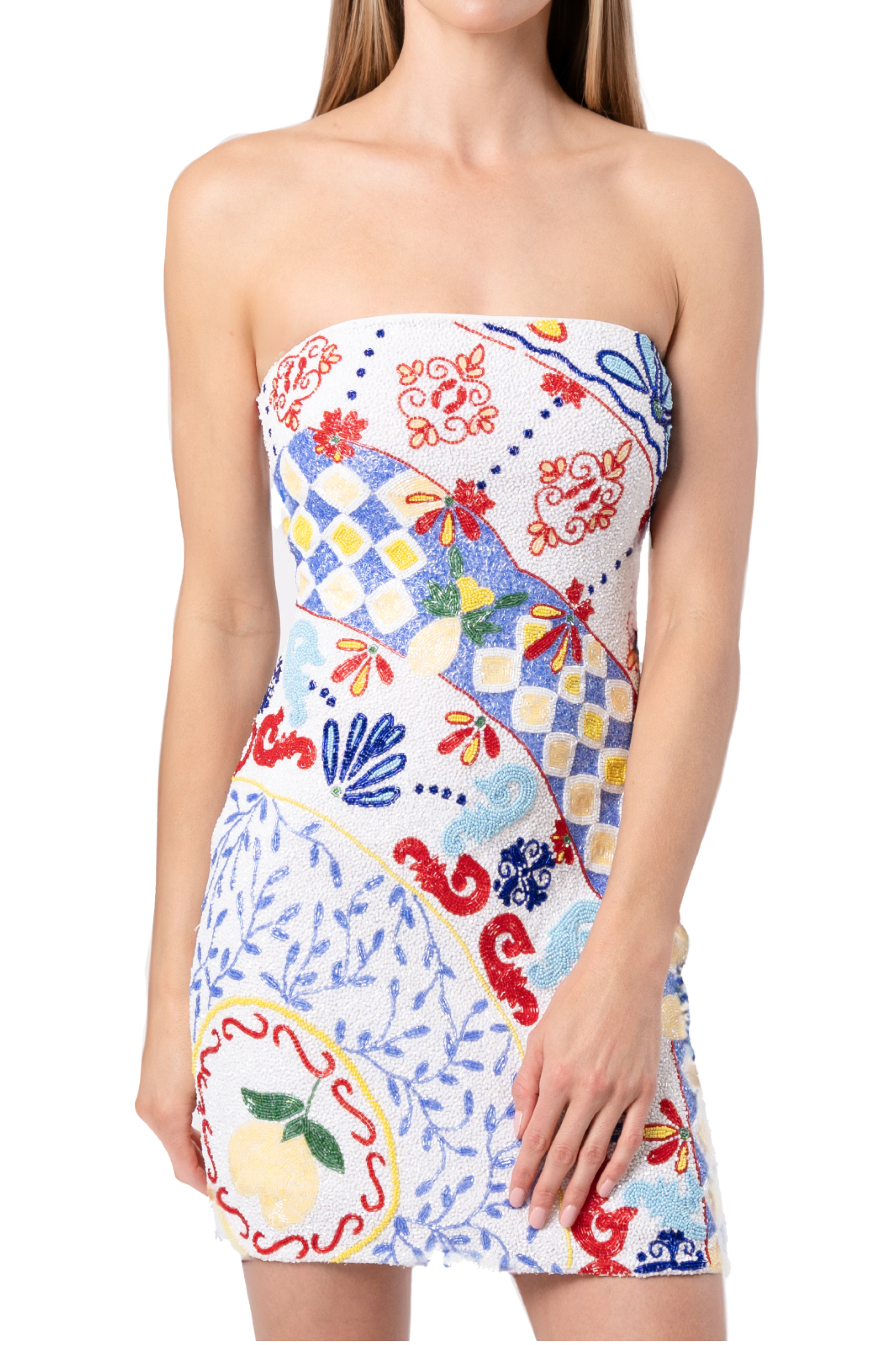 Senorita Hand-Beaded Embellished Mini Dress