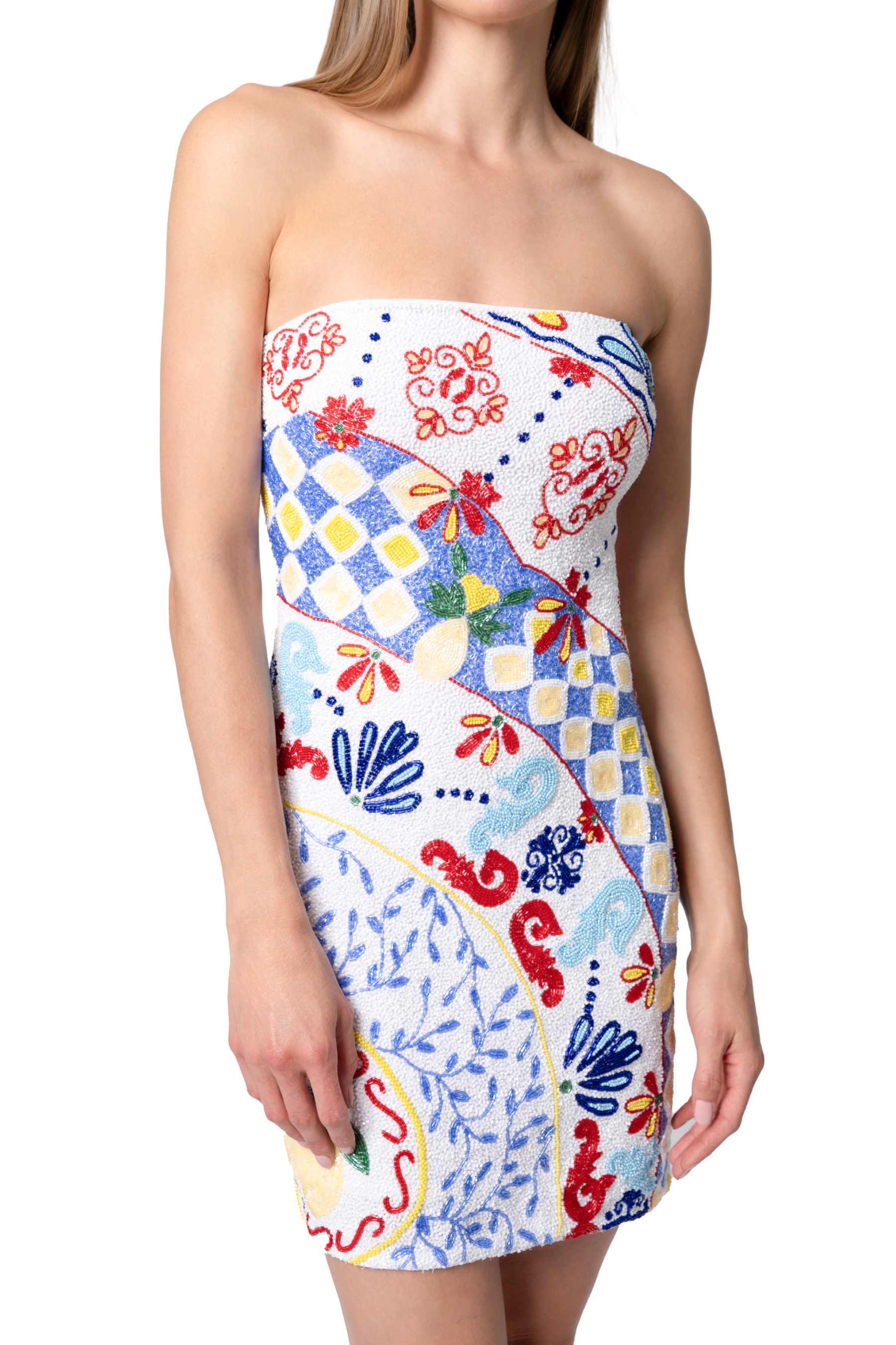 Senorita Hand-Beaded Embellished Mini Dress