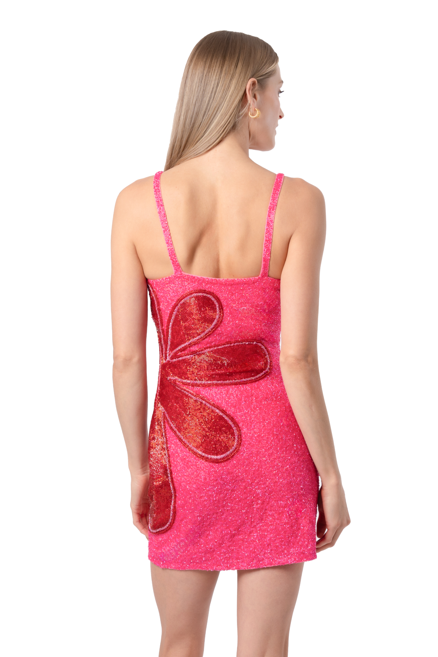 Bloom Hand-Beaded Embellished Mini Dress