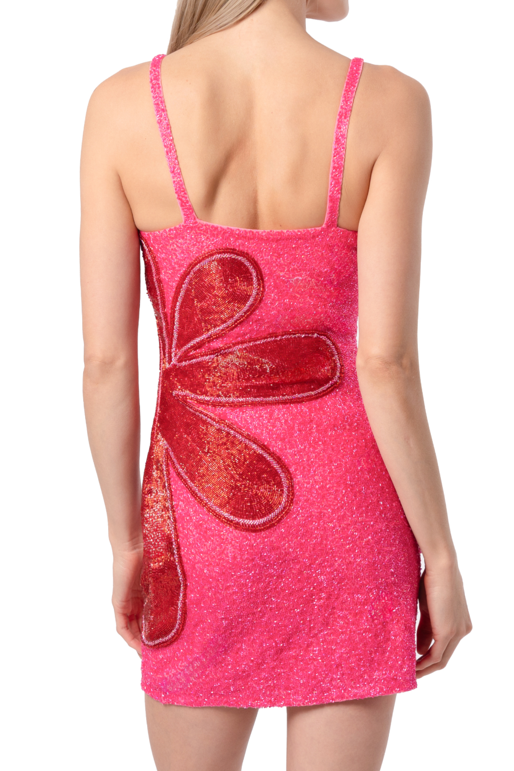 Bloom Hand-Beaded Embellished Mini Dress