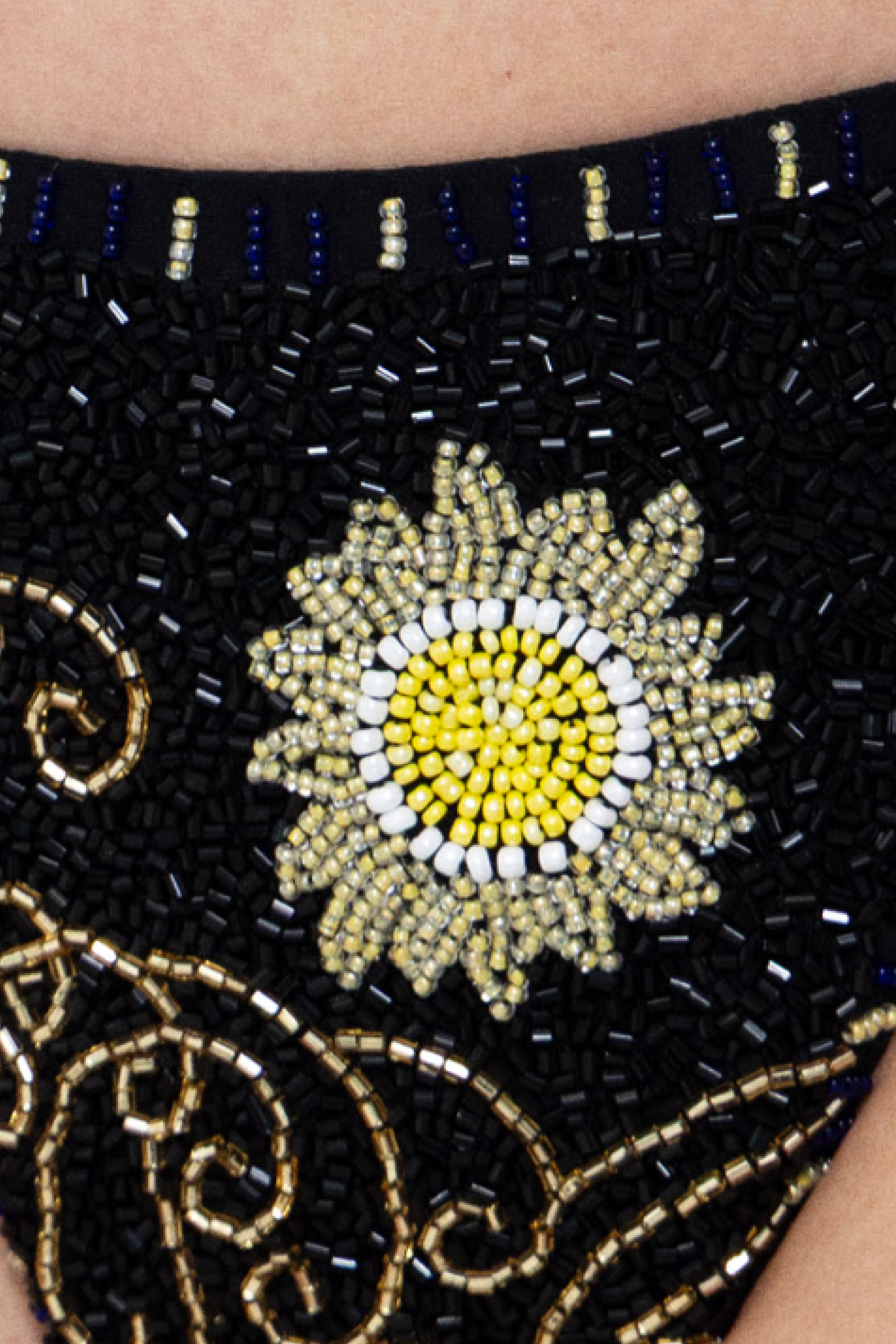 Dark Tide Hand-Beaded Embellished Bikini Bottom