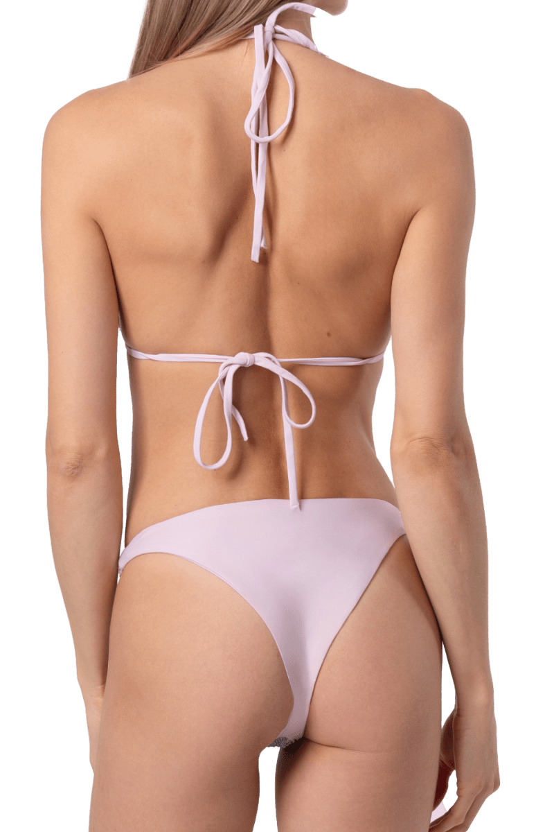 Fleur 3D Hand - Beaded Embellished Bikini Top - Pale Pink - Self - Adore