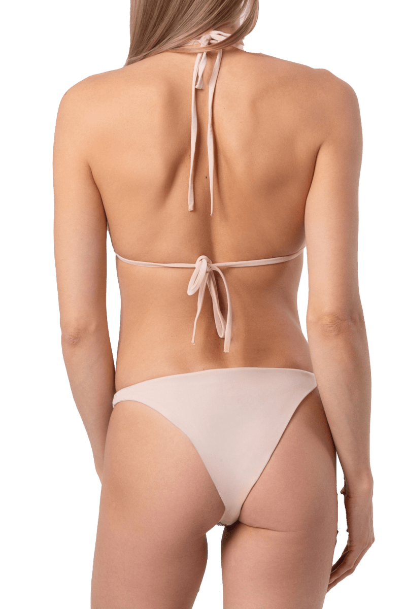 High Tide Hand - Beaded Embellished Bikini Bottom - Sand - Self - Adore