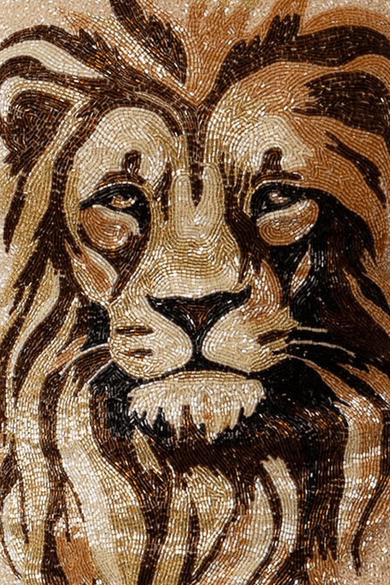 Lion Hand - Beaded Embellished Mini Dress - Self - Adore