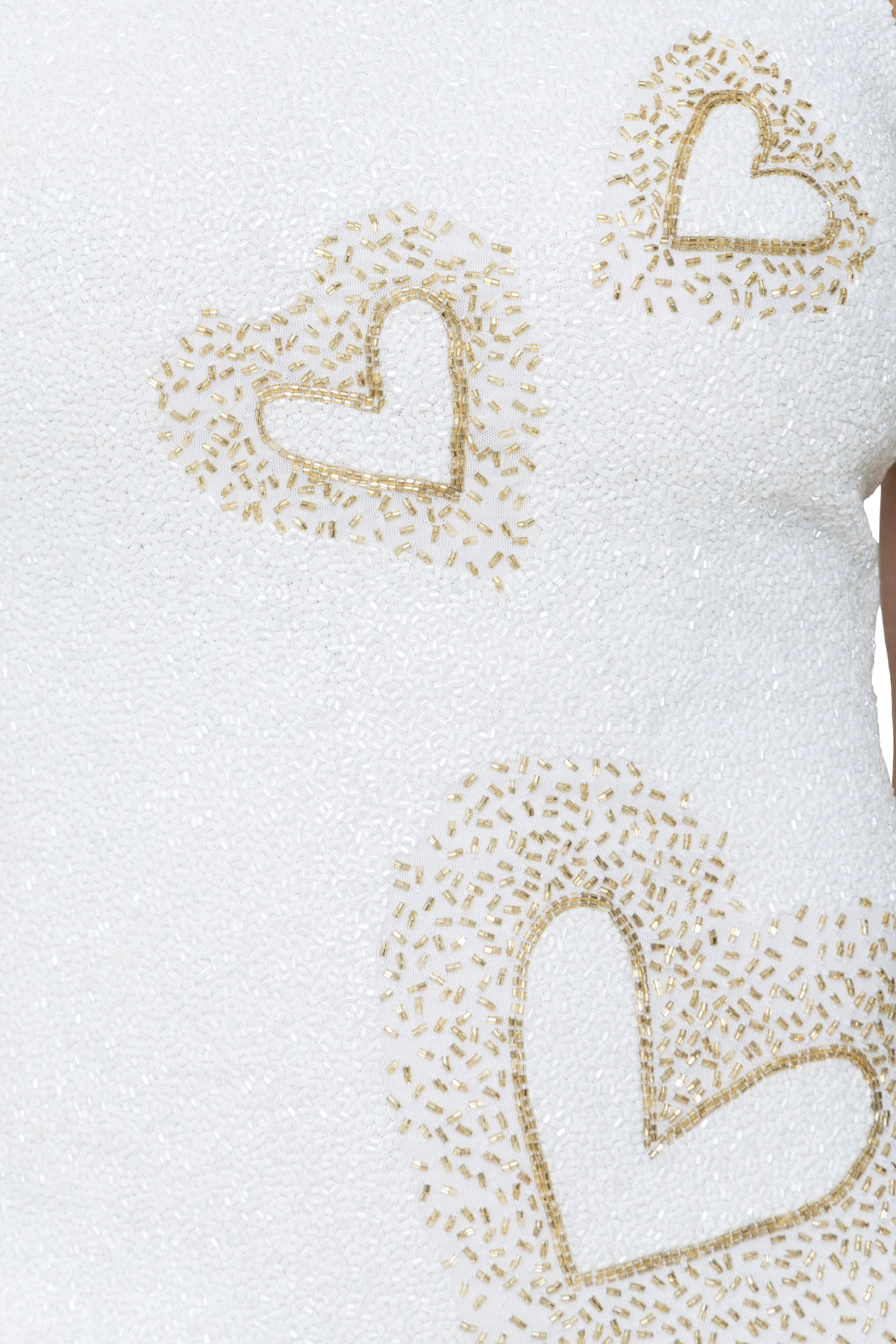 Love Hand-Beaded Embellished Mini Dress