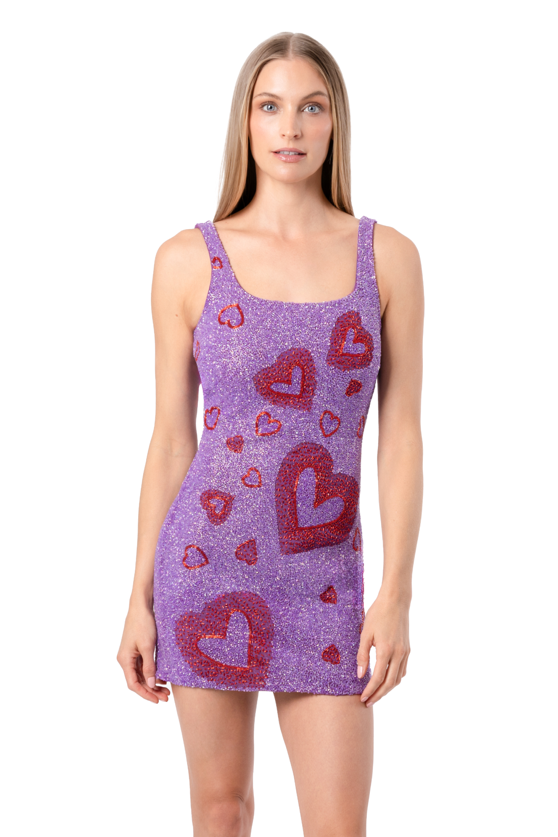 Lust Hand-Beaded Embellished Mini Dress