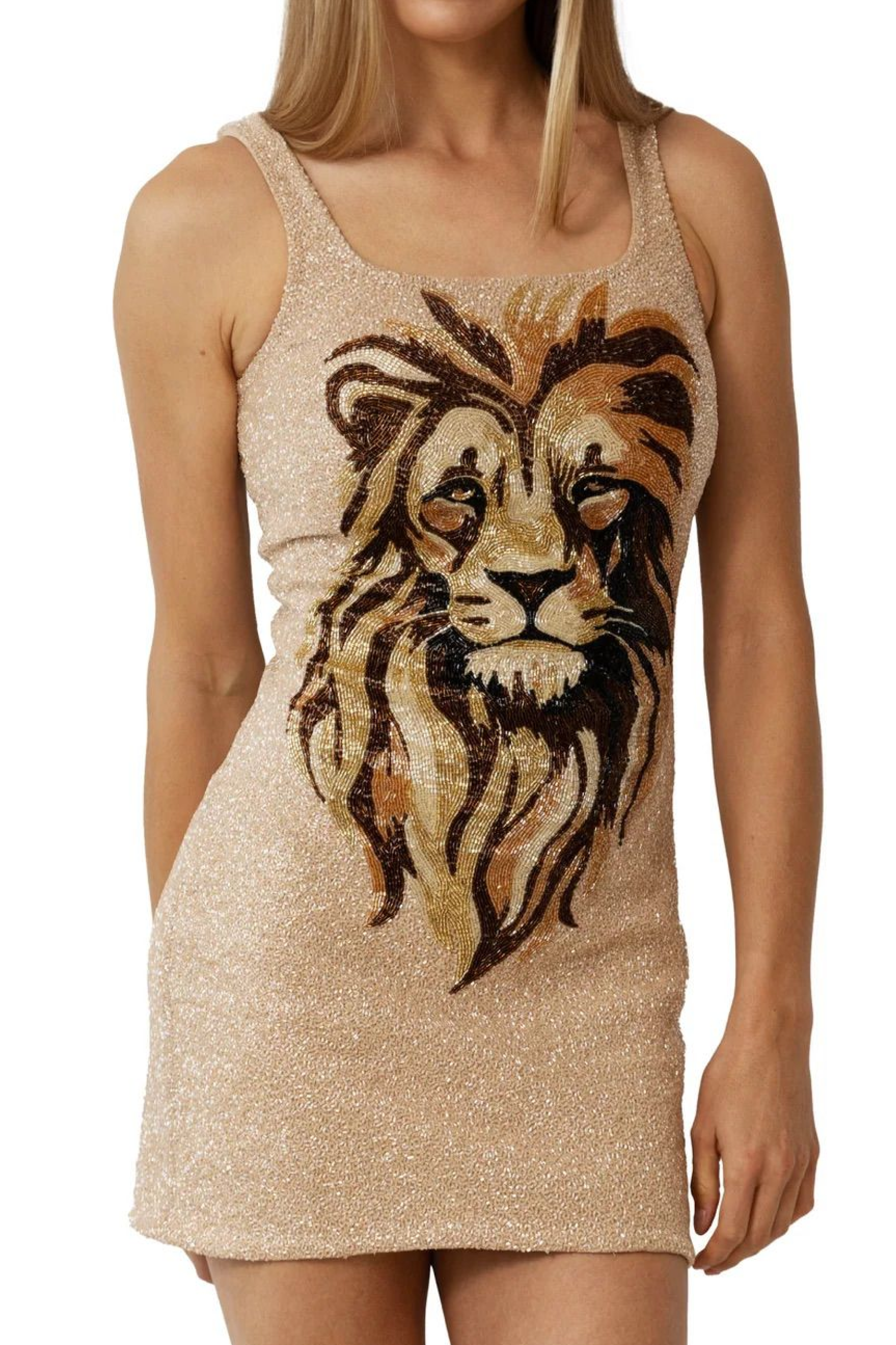 Majesty Hand-Beaded Embellished Mini Dress