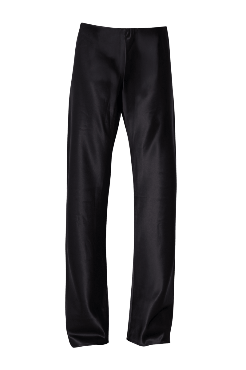Olivette Satin Pants - Black - Self - Adore