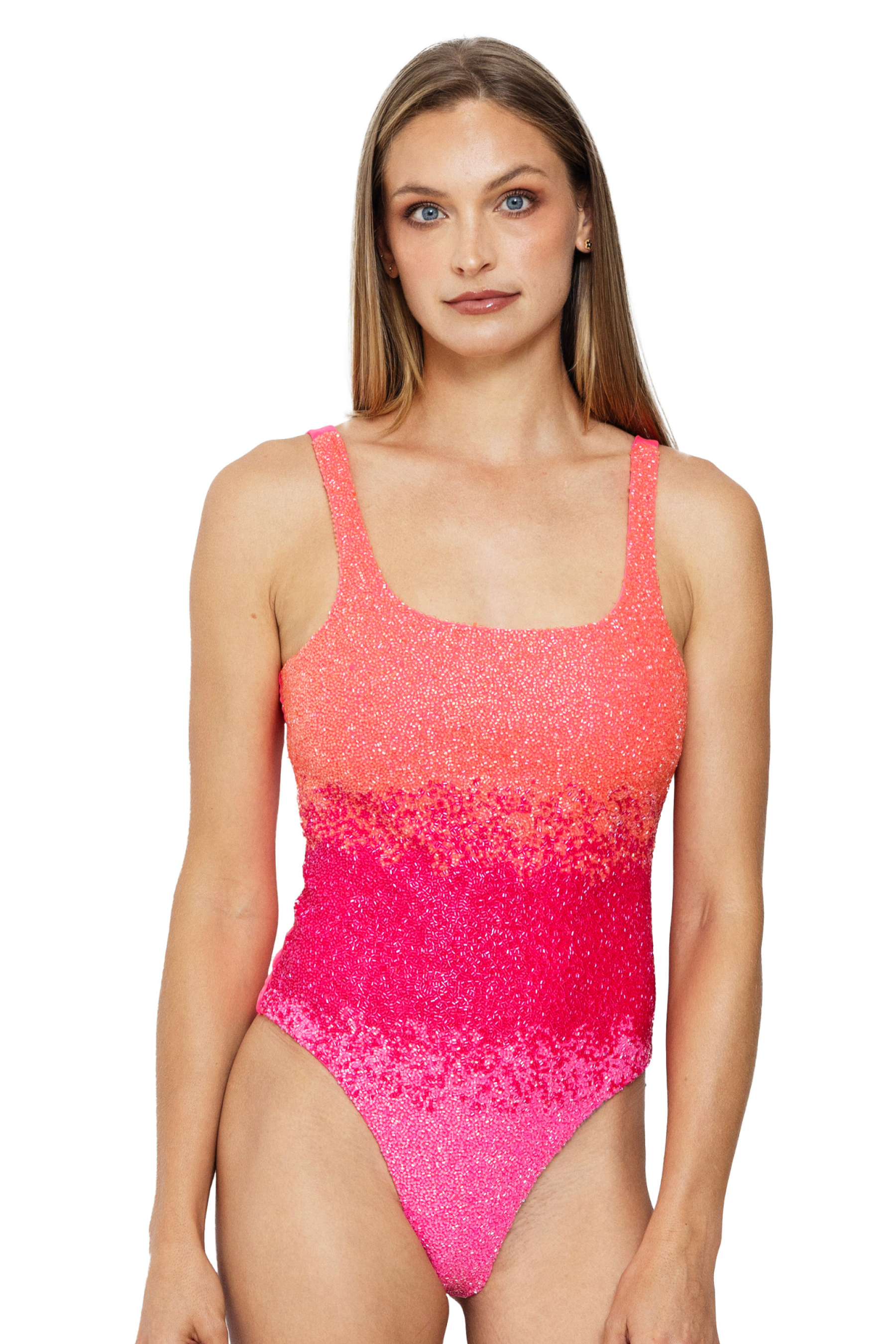 Ombre_swimsuit_PINK_Front#color_Orange/Pink