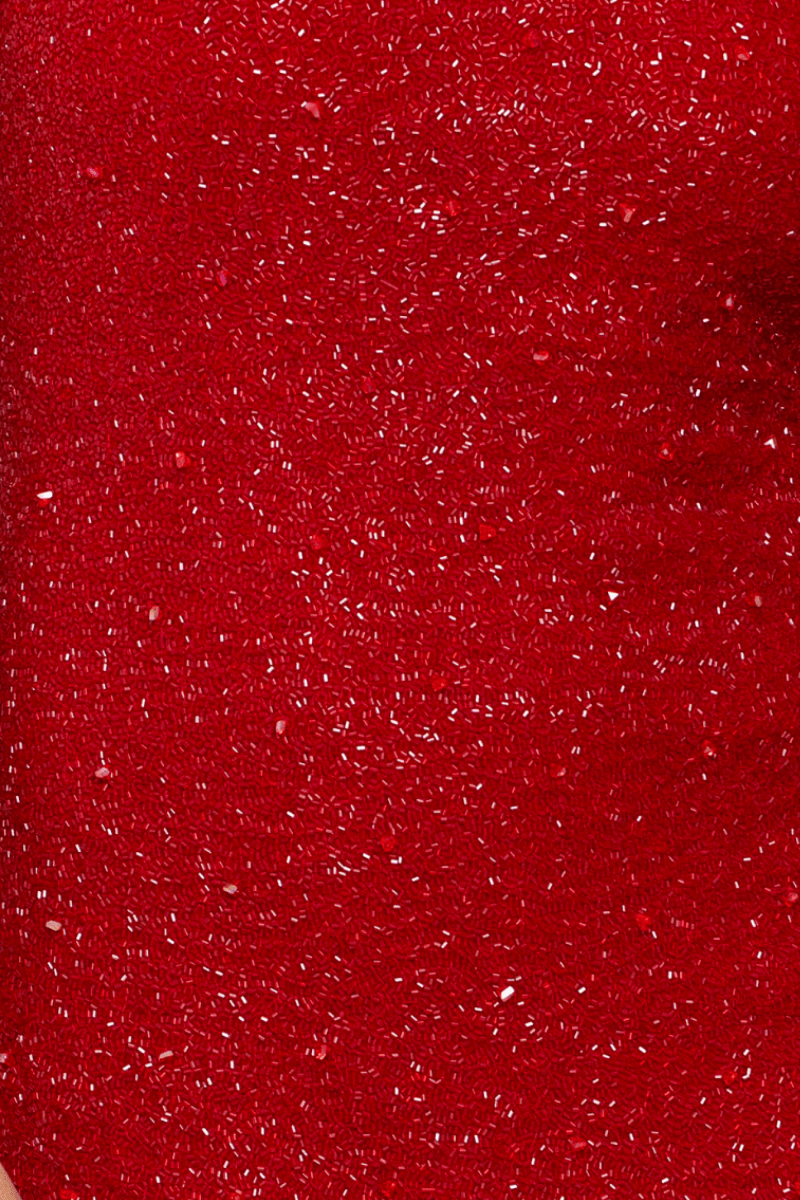 Ruby Hand - Beaded Embellished Mini Dress - Self - Adore