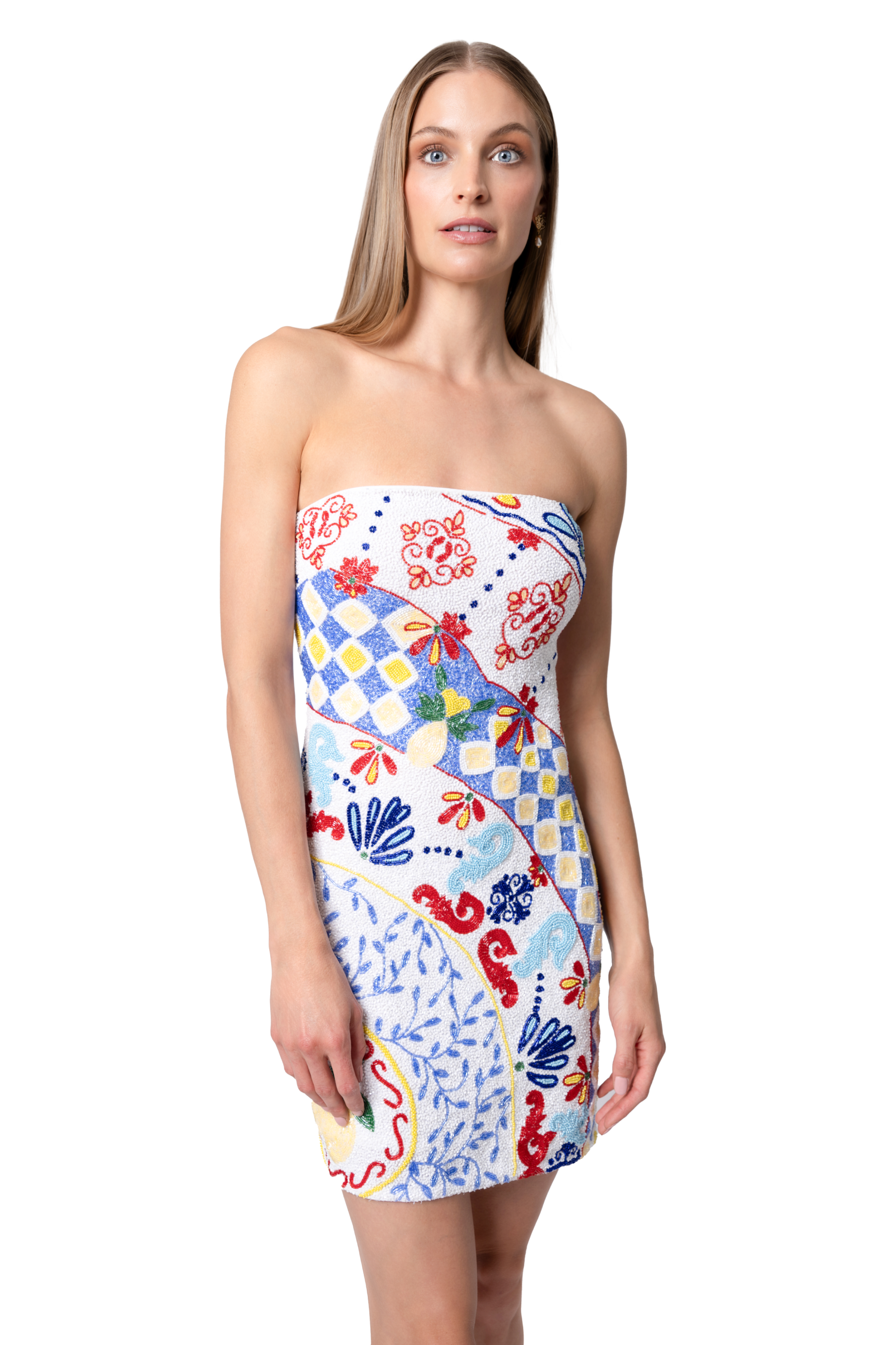 Senorita Hand-Beaded Embellished Mini Dress